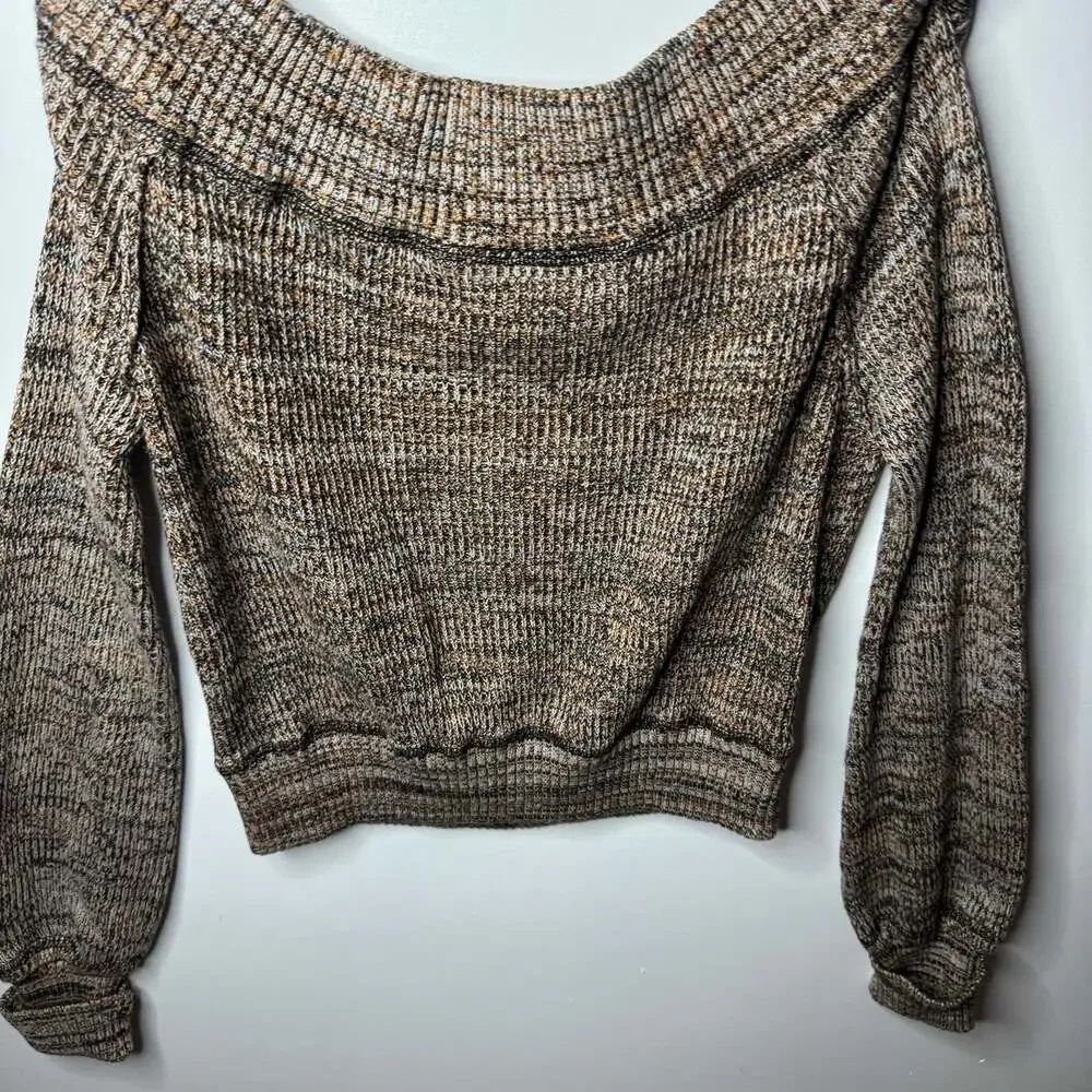 Free People Sugar Rush Off-The-Shoulder Knit Sweater Size Small NWOT